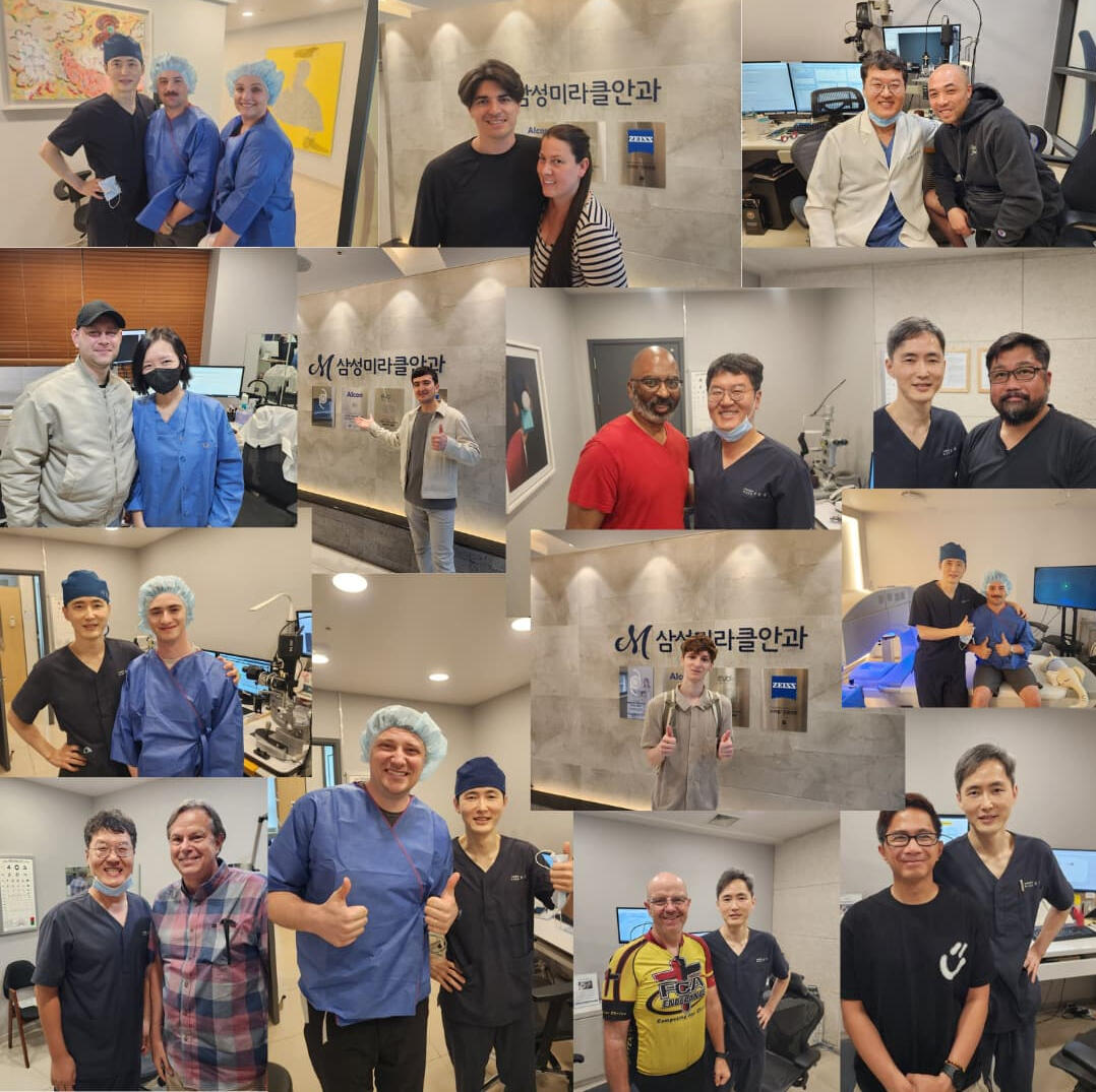 Reception area of Samsung Miracle Eye Clinic in Gangnam, Seoul — modern design and patient-friendly layout